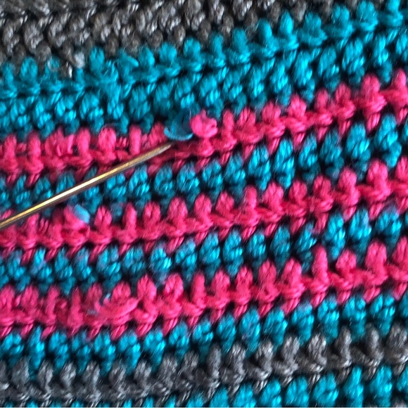 Handmade Multicolored Crochet Throw Baby Blanket - Picture 5 of 9